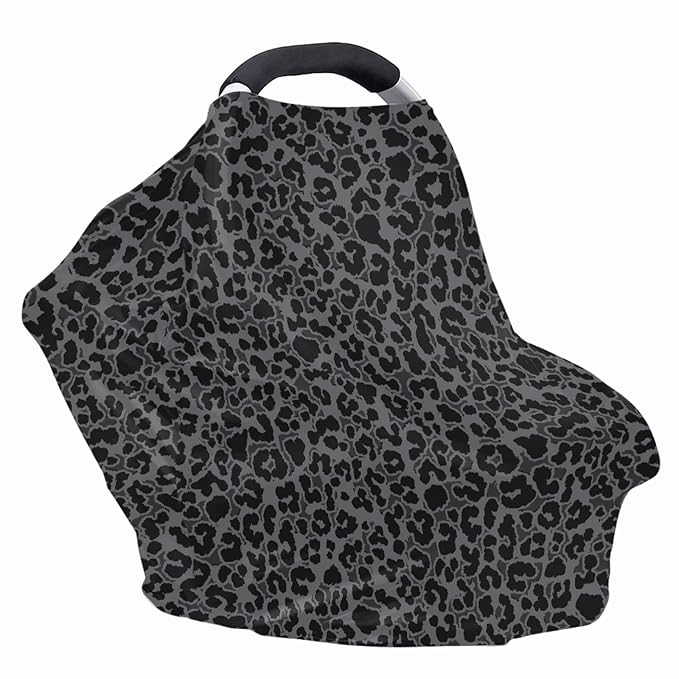 Car Carseat Canopy for Puppy’s Lover Multifunctional Daily Baby Nursing Cover Leopard Print Breastfeeding Cover Privacy Protector