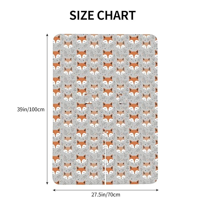 Cute Forest Fox Seamless Baby Car Seat Canopy Nursing Cover for Newborn Car Seat Breastfeeding Covers Blanket Newborn Shower Gift