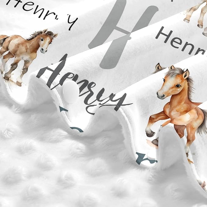 Personalized Baby Car Seat Cover Custom Name CarSeat Canopy Customized Horse Newborn Nursing Breastfeeding Cover Minky Baby Blanket Infant Car Seat Canopies for Baby Girls Boys