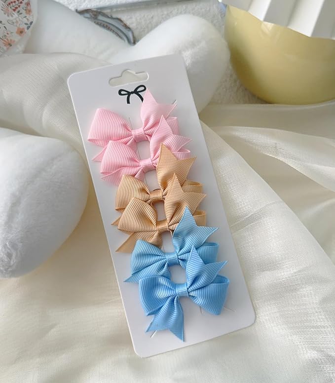Baby Hair Clips for Girls 50PCS - 2" Girls Fully Lined Bows Hair Pins Tiny Hair Bows Alligator Clips for Baby Girls Infants Toddlers in Pairs