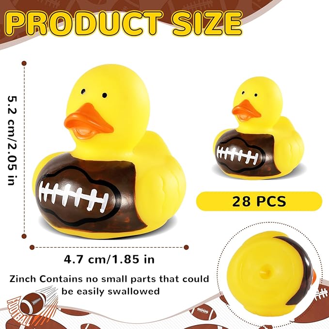 SCIONE 28 Pcs Baseball Rubber Ducks Bulk, Sports Themed Mini Duckies for Kids, Baseball Party Favors, Goodie Bag Fillers, Classroom Prizes, Baseball Team Gifts for Boys Girls, Birthday Party Supplies