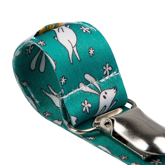 Babygoal Rabbit Pacifier Clips, 6 Pack Pacifier Holder Clips for Baby Boys and Girls Fits Most Pacifier Styles