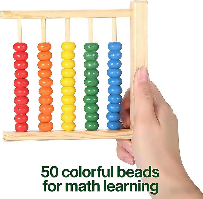 Miniature Counting Frame,5 Rows,Learning Mathematics Abacus