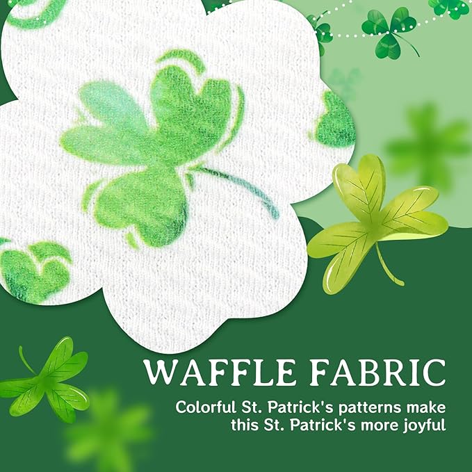 YanJie St.Patrick's Day Baby Girl Bows Green Clover Headbands Shamrock Newborn Hair Bow Hairband St Patrick's Big Bows Headbands Hair Accessories Gift