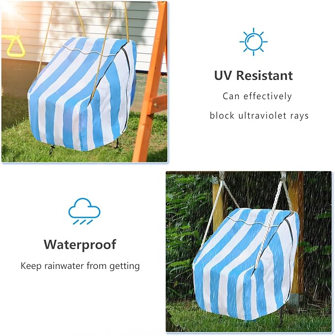 okcool Outdoor Toddler Swing Seat Cover for Little Tikes Baby Swing Seat,Outdoor Baby Swing Cover,A Wide Selection of Cute Colors and Patterns,Blue