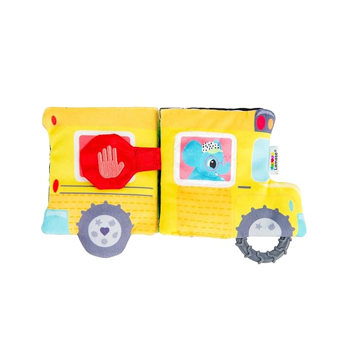 Lamaze Accordion Bus On-The-Go Baby Playmat - Includes Pictures, Baby Mirror - Crinkle Books for Babies - Developmental and Sensory Toys for Infants - Ages 6 Months and Up