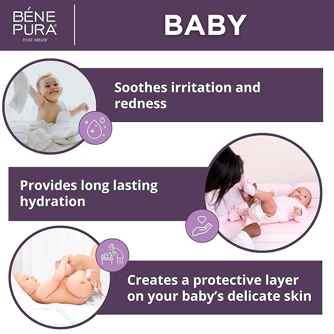BenePura Diaper Rash Ointment, Natural Ointment for Irritation and Redness with Calendula and Chamomile, 1.35 fl oz