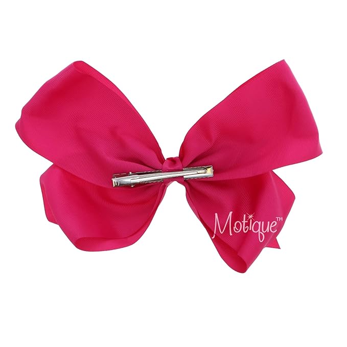 3 Inch Grosgrain Bow for Little Girls- Set of 2 (Hot Pink)
