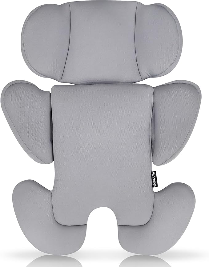 Innokids Infant Car Seat Insert, Baby Head Body Supports for Newborn, Soft and Padded, Detachable Head and Side Support for Carseats, Strollers, Swings (Light Grey)