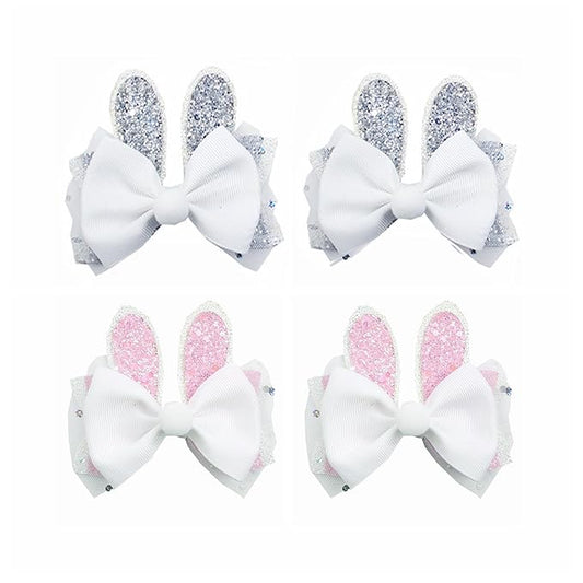 Easter Rabbit Ear Hair Clips Flower Hair Hoop Girl Baby Cute Flower Crown Hair Accessory.(F80-O)