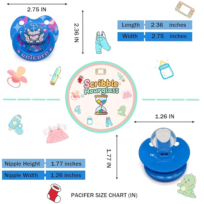 Big Shield Adult Pacifiers for Sleep: Pacifier for Adult with Paci Clips