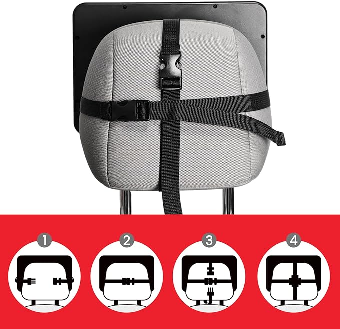 Baby Car Mirror with Light & Remote Control - Night Vision Rear Facing Car Seat Mirror, Clear Vision, 360° Rotation Rear Facing Car Seat Mirror, Shock and Shatter Resistant