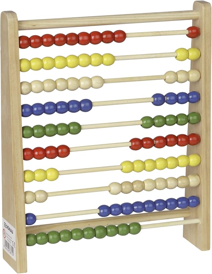 Donau 4110100-70 Counting Frame 100 Wooden Beads
