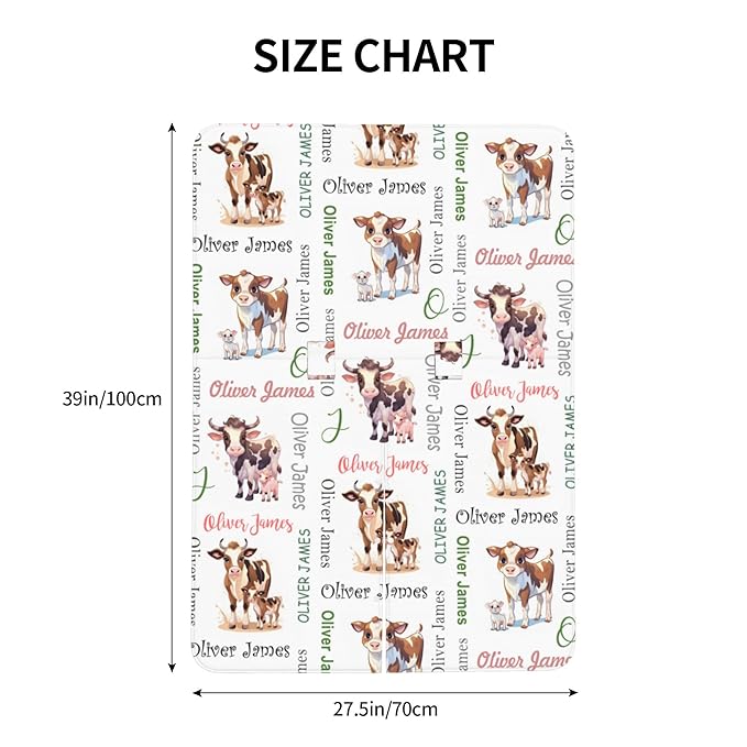 Custom Baby Car Seat Canopy Personalized Car Seat Covers with Name for Baby Boys Girls Customized Cow Nursing Breastfeeding Cover Infant Carseat Canopies Newborn Minky Baby Blanket
