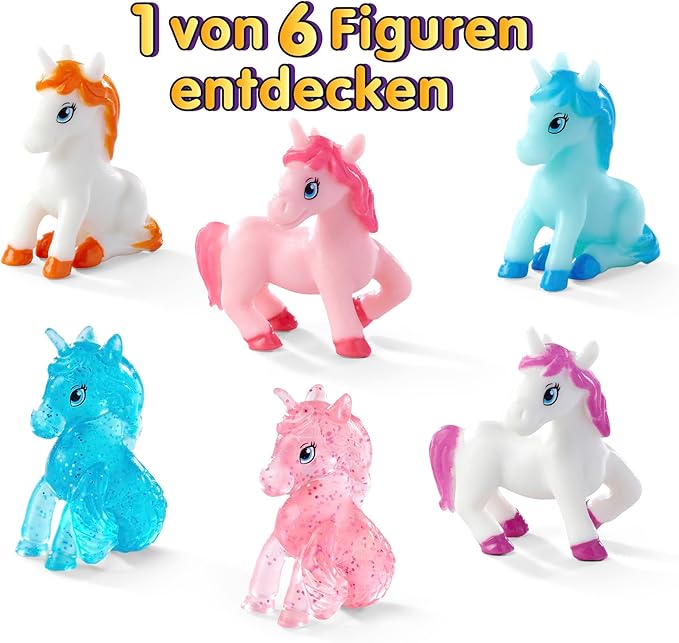 Simba Glibbi Unicorn Surprise Bath Bomb in 1 of 3 Colours (Pink, Purple, Mix) with Surprise, 1 of 6 Figures, 100 g, Bath Fun from 3 Years, 105953716