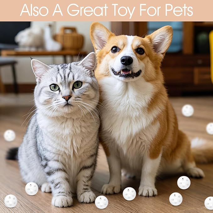 Kifmurase 30 Pcs Rattle Balls Inserts Rattle Toys, Rattles Box Repair Doll Noise Maker Insert Toy for Animal Puppet Doll, Rattles and Plush Rings Baby Pet Toy (24 mm)