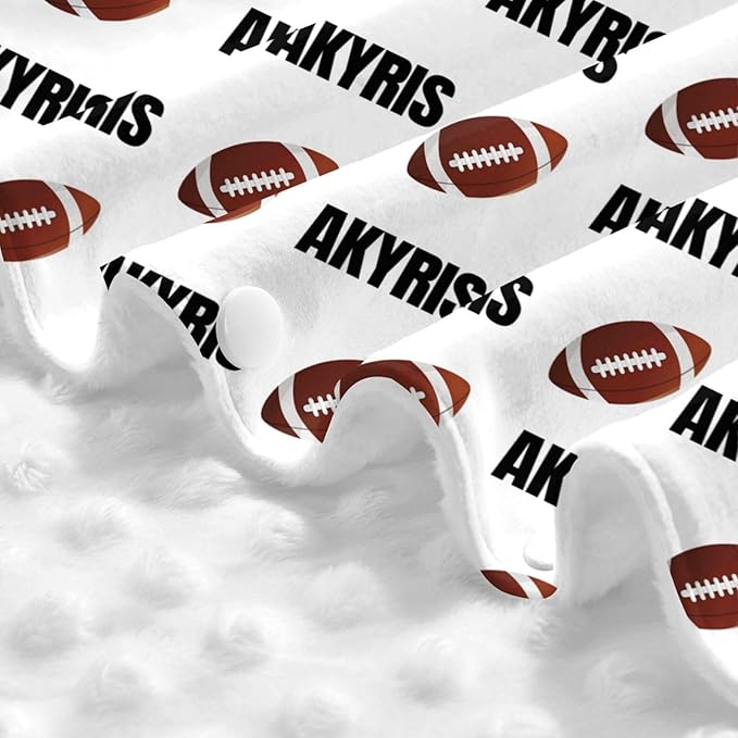 Personalized Baby Car Seat Canopy with Name, Football Infant Car Seat Cover, Nursing & Breastfeeding Stroller Cover, Newborn Shower Gift for Baby Boys
