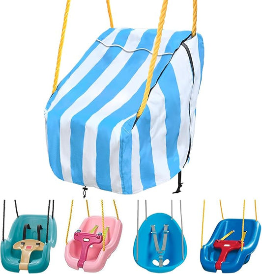 okcool Outdoor Toddler Swing Seat Cover for Little Tikes Baby Swing Seat,Outdoor Baby Swing Cover,A Wide Selection of Cute Colors and Patterns,Blue
