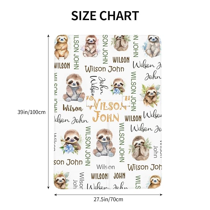 Personalized Winter Car Seat Covers for Babies with Name Sloth Minky Baby Car Seat Cover for Boys Girls Custom Infant Carseat Covers Baby Blanket Nursing Cover Breastfeeding Scarf