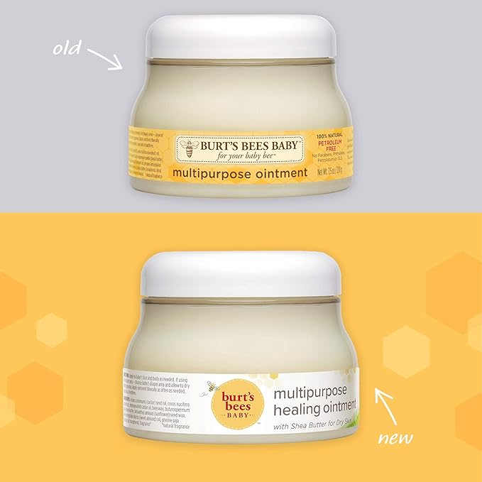 Burt's Bees Baby 100% Natural Origin Multipurpose Healing Ointment, Face & Body Baby Ointment 7.5 Ounce Tub - Pack of 3