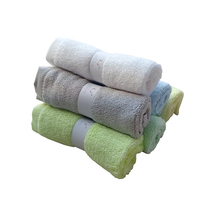 elves Baby washcloth, Soft orgainc Bamboo Viscose Wash Cloth, Small washcloth for Baby & Newborn, Baby Bath Essentials, face Towel, face clohts for Baby (Rainbow_boy)