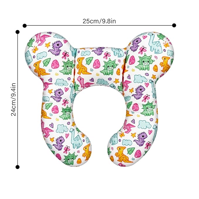 Baby Neck Pillow - Upgraded Baby Support Travel Head Pillow, Portable Headrest for Toddlers & Children for Car Rides, Planes, Road Trips (A6)