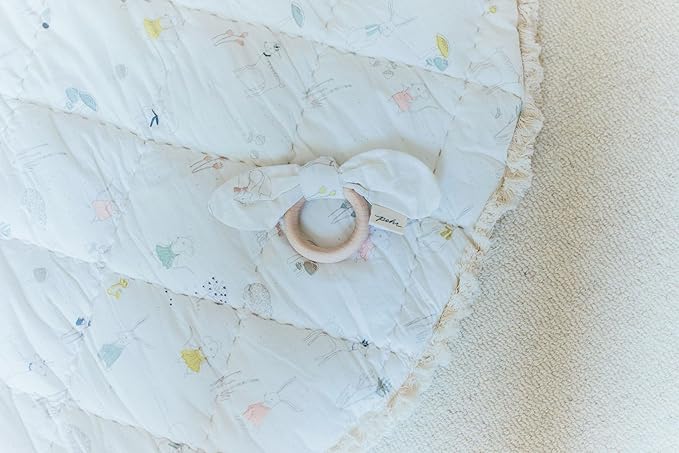 Pehr Baby Play Mat, Magical Forest | Ultra-Soft Quilted 100% Cotton Exterior with Plush Polyester Fiberfill | 40” Diameter