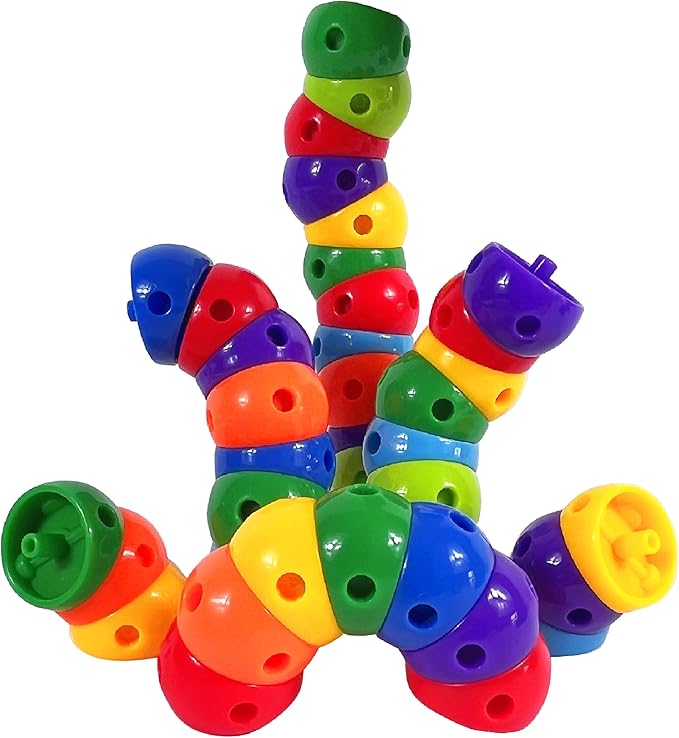 KUTOI Snap n Twist Building Toys - Wocky Blocks - 80 Piece STEM Snap Cubes for Preschool & Elementary School, Tactile Sensory Toys for Boys & Girls, Ages 3+