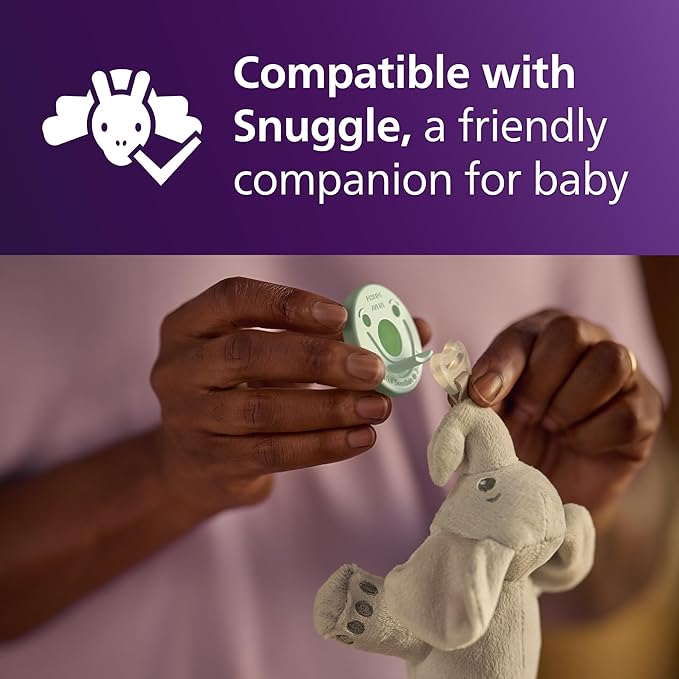 Philips Avent Soothie Baby Pacifiers - 100% Silicone Pacifiers for Babies 3-18 Months, One-piece Design, BPA-Free, Extra Durable, Green and Yellow, 4 Pack, Model SCF192/72