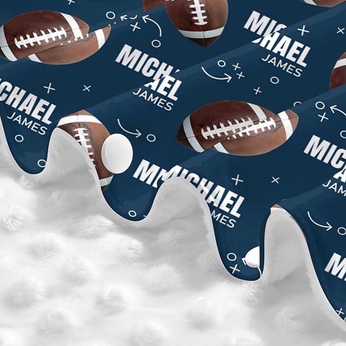 Personalized Baby Car Seat Canopy for Babies, Custom Name Football Baby Car Seat Covers for Boys, Opening Minky Nursing Breastfeeding Cover for Infant, Carseat Canopies for Newborn