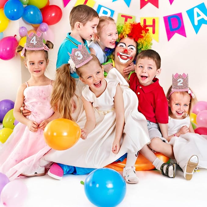 Boy Girl Birthday Crown, Prince Princess Birthday Hat Headband Tiara Crown Cake Photo Prop Party Decorations