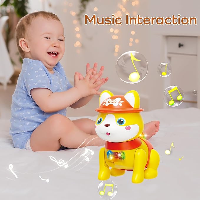 Crawling Baby Toys, Fun Tummy Time Toy for Toddlers with Music and Light, Interactive Walking Moving Sensory Toys for Infant Baby Girls and Boys, Birthday Gifts for Kids Boy Girl 3 4 5 6 7 8 Years
