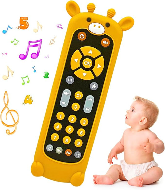 Baby Remote Control Toy with Music and Light - On The Go Remote - Toddler Early Education Learning Toys & Gifts for Boys & Girls Ages12-18 Months (Giraffe)
