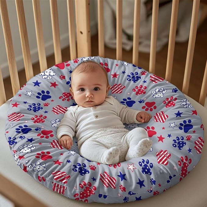 Newborn Lounger Cover, Soft Newborn Lounger Cover Removable Nursing Pillow Slipcover Breathable Baby Lounger Slipcover for Boys Girls Rabbit Design