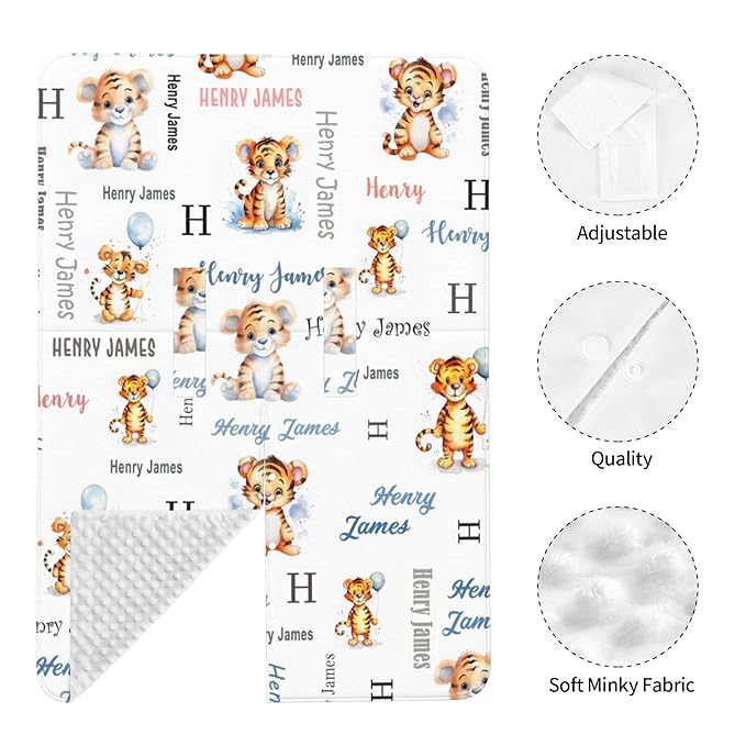 Personalized Winter Baby Car Seat Cover with Name Tigger Winter Car Seat Cover for Baby Seat or Stroller Custom Infant Car Seat Covers Minky Blankets Nursing Cover Breastfeeding Scarf