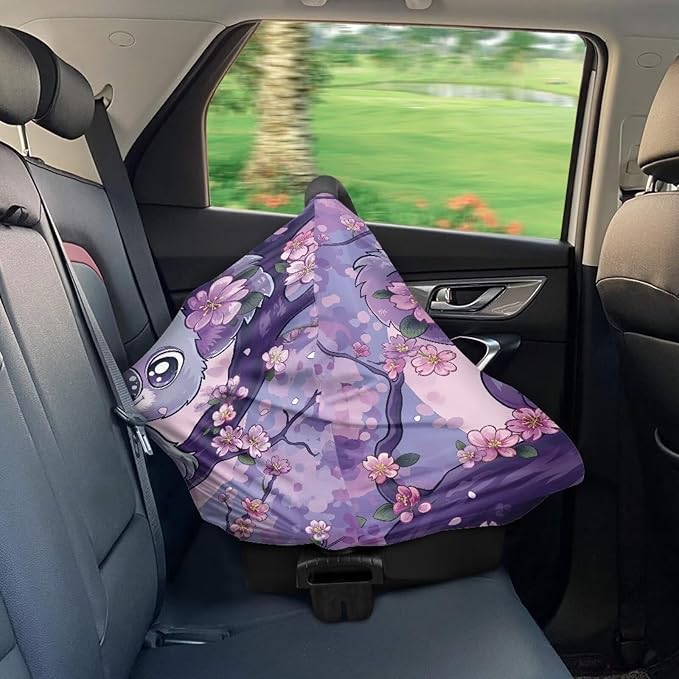 GIFTPUZZ Koala Nursing Cover for Breastfeeding Car Seat Cover All Weather Scarf Sunshade for Boys Girls Ultra-Soft Car Seat Canopy Breathable Multipurpose Light Blanket Stroller Cover