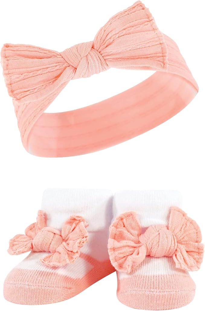 Hudson Baby Girl's Headband and Socks Giftset