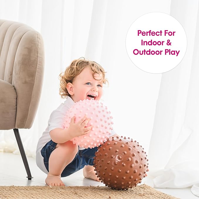 Edushape The Original Sensory Ball for Baby - 7" Baby Ball that Helps Enhance Gross Motor Skills for Kids Aged 6 Months & Up - Vibrant, Colorful and Unique Toddler Ball