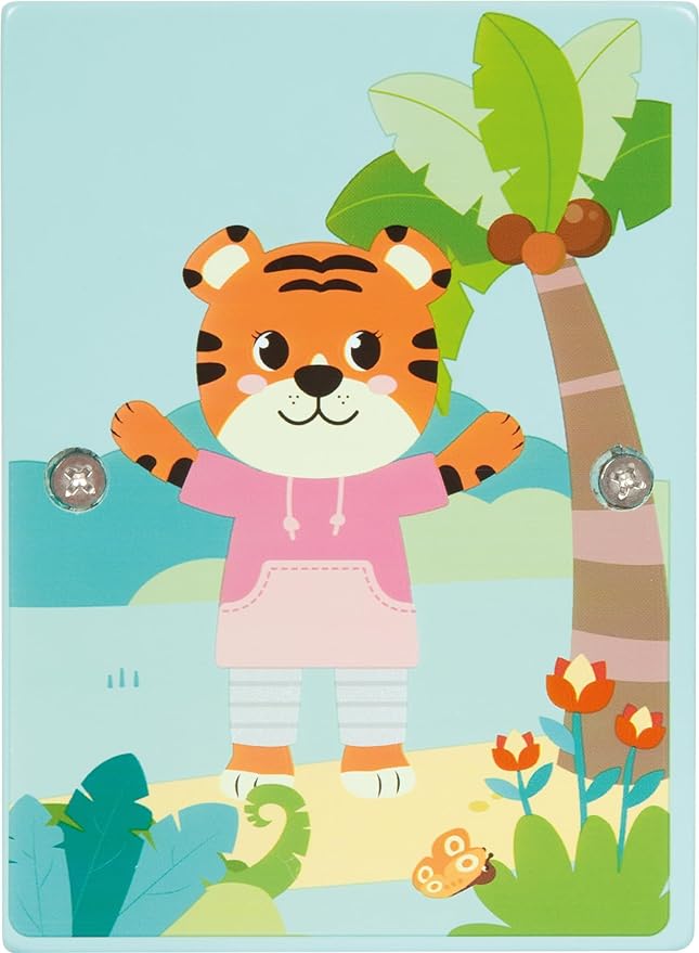 small Foot Jungle Friends 12763 Knock Bench Robust Knocking Game Made of FSC 100% Certified Wood with Jungle Motifs for Children from 12 Months