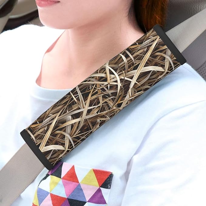 2 Pack Seat Belt Covers, Camouflage Seatbelt Covers Cushion Shoulder Pad Camo Army Safety Belt Strap Pad Comfortable Driving Compatible with Most Cars Protect You Neck and Shoulder, Brown