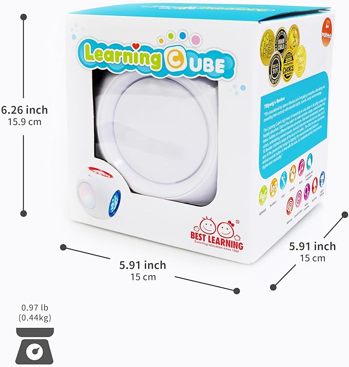 BEST LEARNING Learning Cube – Montessori Learning Cube for Babies 6–12 Months & Toddlers 1–3 – Musical Sensory Activity Cube with Lights & Sounds – Early Development Educational Toy