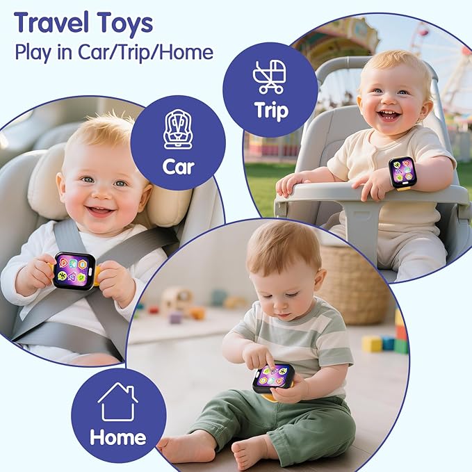 HOLA Toys for 1 Year Old Boys & Girls, 7 Functions Baby Musical Toy Watch, Learning & Travel Baby Toys 6-12-18 Months, Birthday Gift for Boys & Girls Christmas Stocking Stuffers