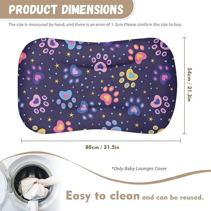 Dog Paws Baby Lounger Cover for Dockatot Deluxe 0-24 Months Baby Sunflower Snuggle Me Lounger Newborn Pillow Oil Paint