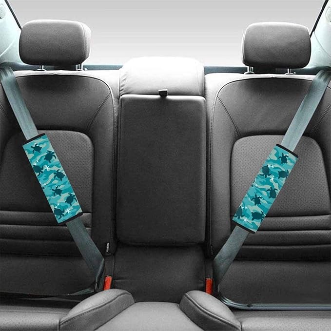 AFPANQZ Turtle Star Automotive Seat Belt Covers Pads 2 Piece for Adults Kids Youth Car Accessories Safety Seatbelt Cushion Pillow Universal Fit Backpack Straps Pads