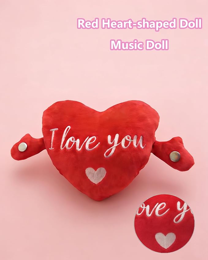 Baby Musical Sensory Toy,nteractive Musical Plush Toy with Sounds，Sensory Activity Learning Educational Kid Toy,Fun Christmas and Birthday Gifts Suitable for Multiplayer Interaction (Heart)