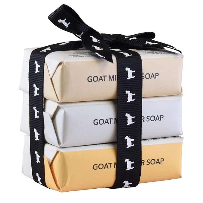 Dionis Goat Milk Warm & Sweet Bar Soap Bundle 3oz (Pack of 3)