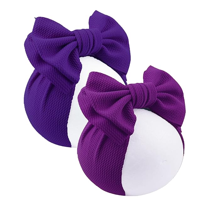 Bows for Baby Girls Headband, Newborn Bows Headbands Baby Hair Bows Hairbands Hair Accessories.(FD104) (Purple violet)
