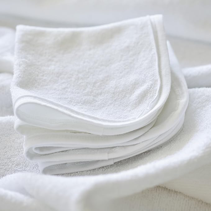 HonestBaby Unisex Baby Organic Cotton Washcloth Multi-Pack Winter Accessory Set, 5-Pack Heather Gray, One Size
