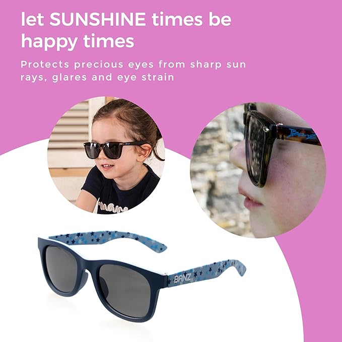 BANZ Baby Jbanz Infant Sunglasses, 0-24 Months - Baby Sunglasses with 100% UV Eye Protection With Glare Reduction