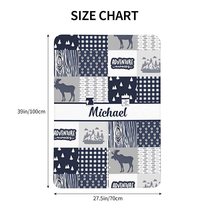 Personalized Baby Car Seat Canopy for Boys, Custom Name Baby Car Seats Covers for Babies, Opening Minky Nursing Breastfeeding Stroller Cover Infant Carseat Canopies for Newborn (Woodland Moose)